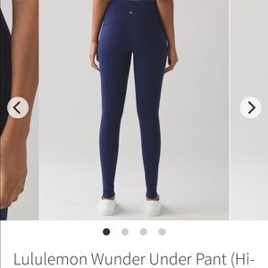 Lululemon wunder under high rise size 8